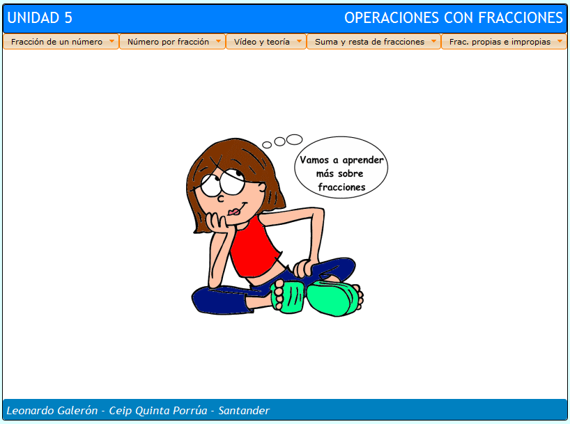 nuestra clase: Operaciones con fracciones