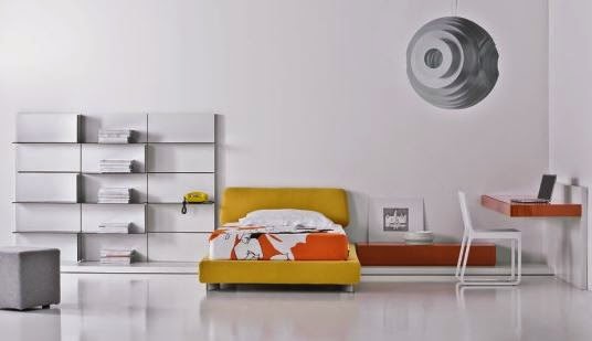 Tieners minimalistische ontwerp van de slaapkamer huisontwerp