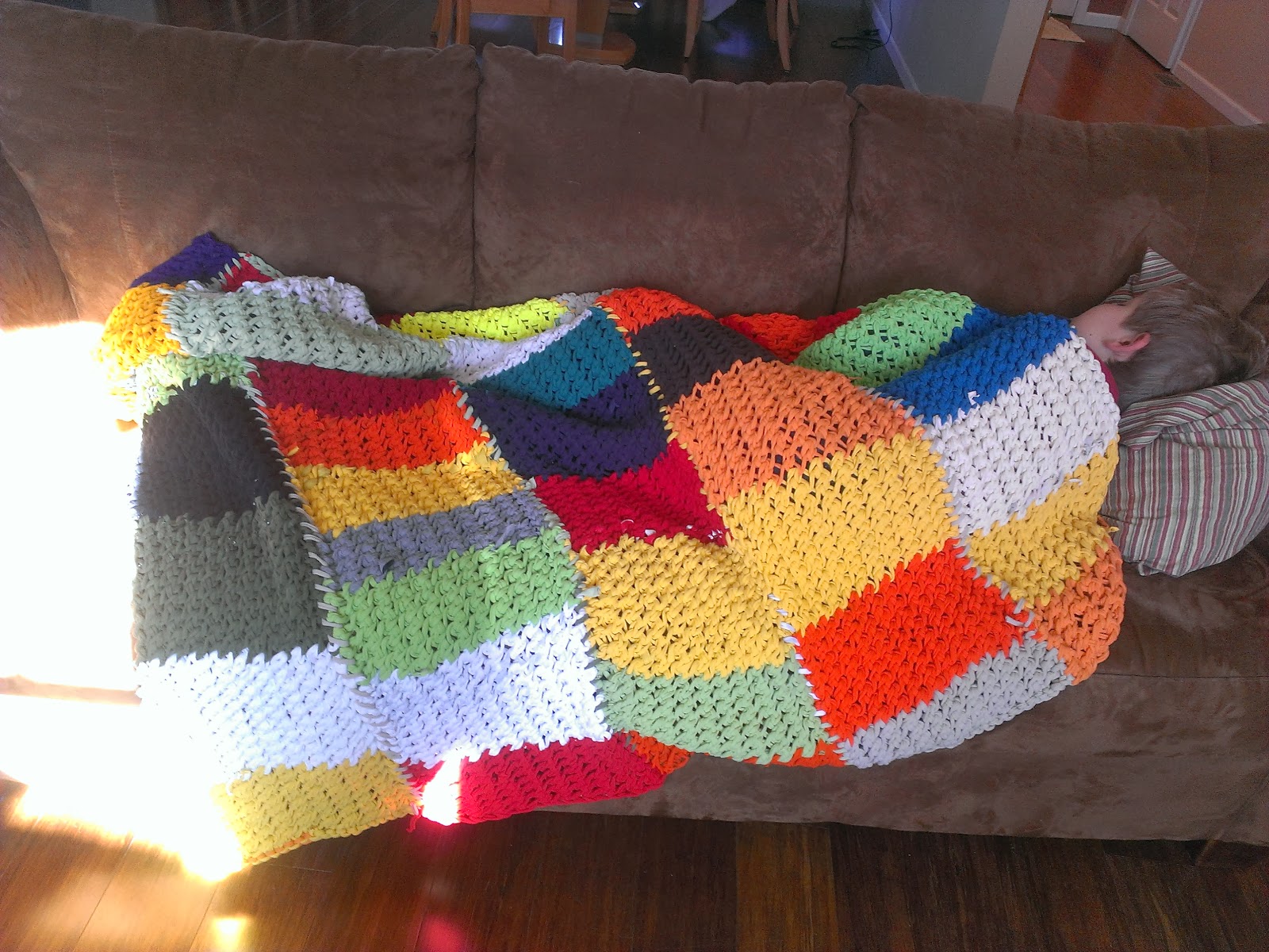 Career 2 Home School Mom Tshirt Yarn Blanket