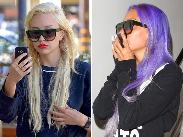 Amanda Bynes Hair Dyed In Purple Uskao