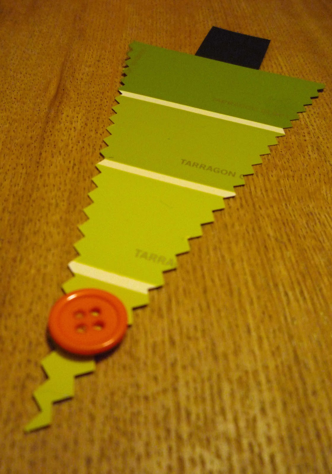 buttons and paint... and Paint Swatch Christmas Cards