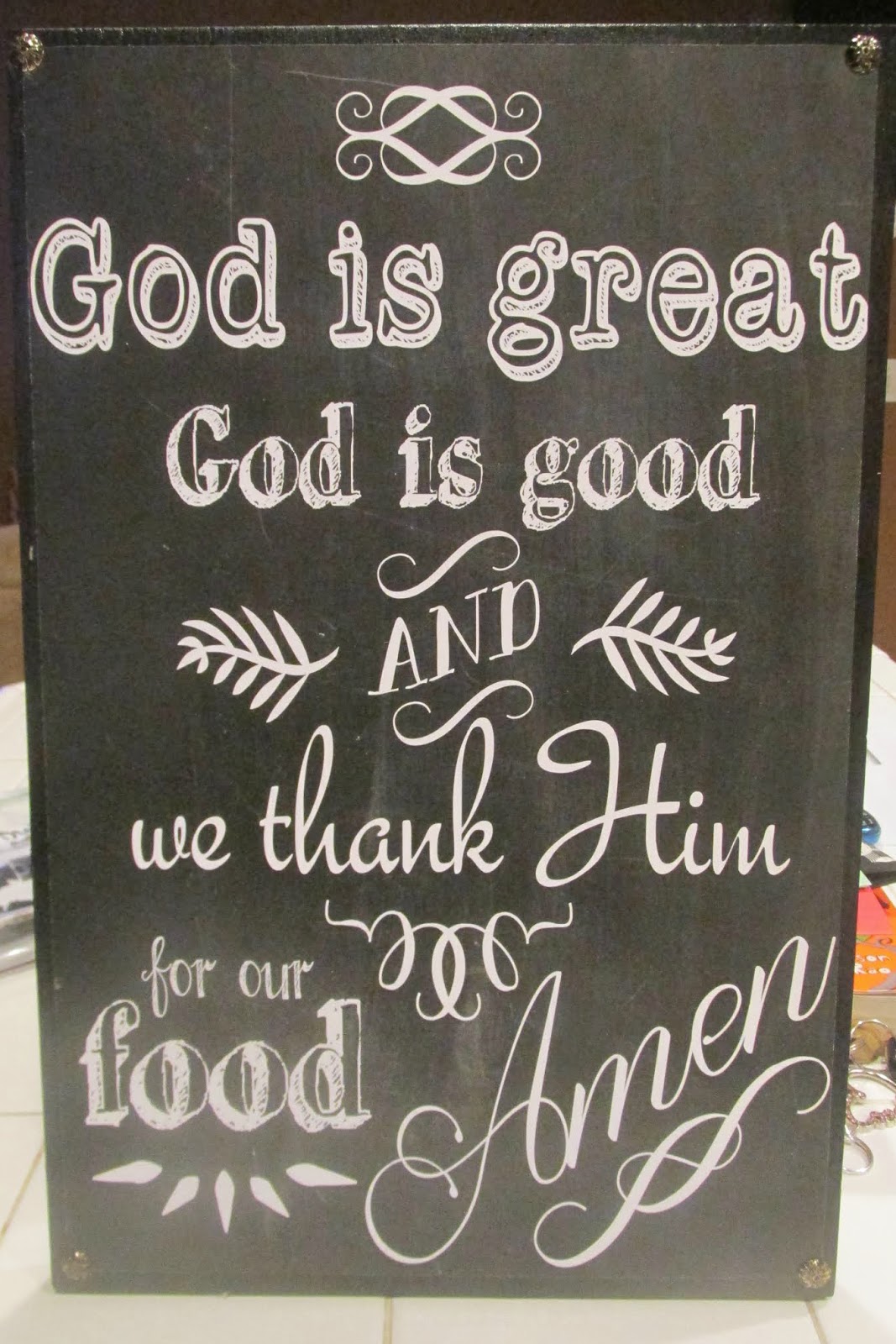 Dorothy Sue and Millie B's too: God is Great Prayer - Paper Mounted on Wood
