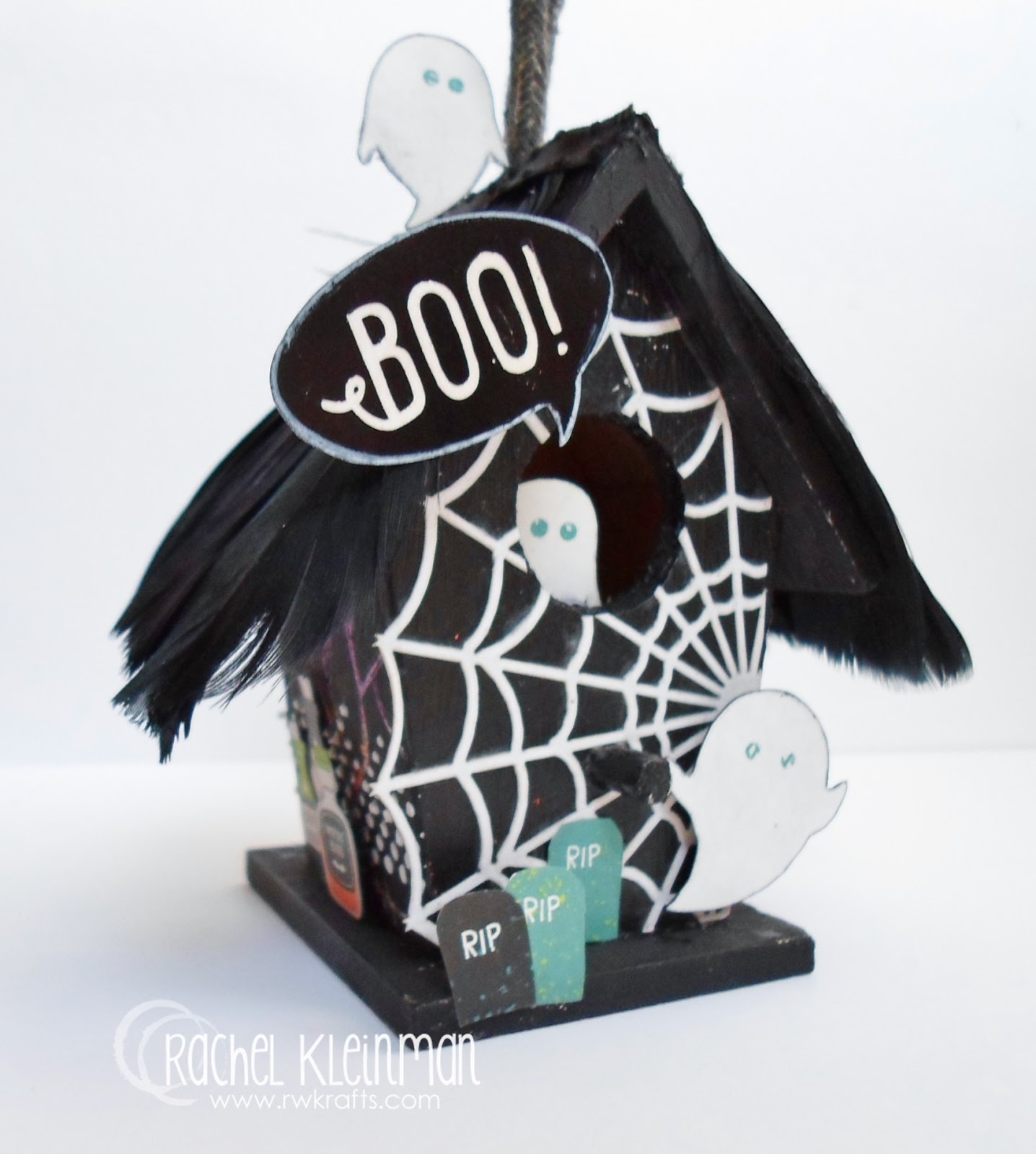 Haunted Halloween Birdhouse and Video with Rachel here for