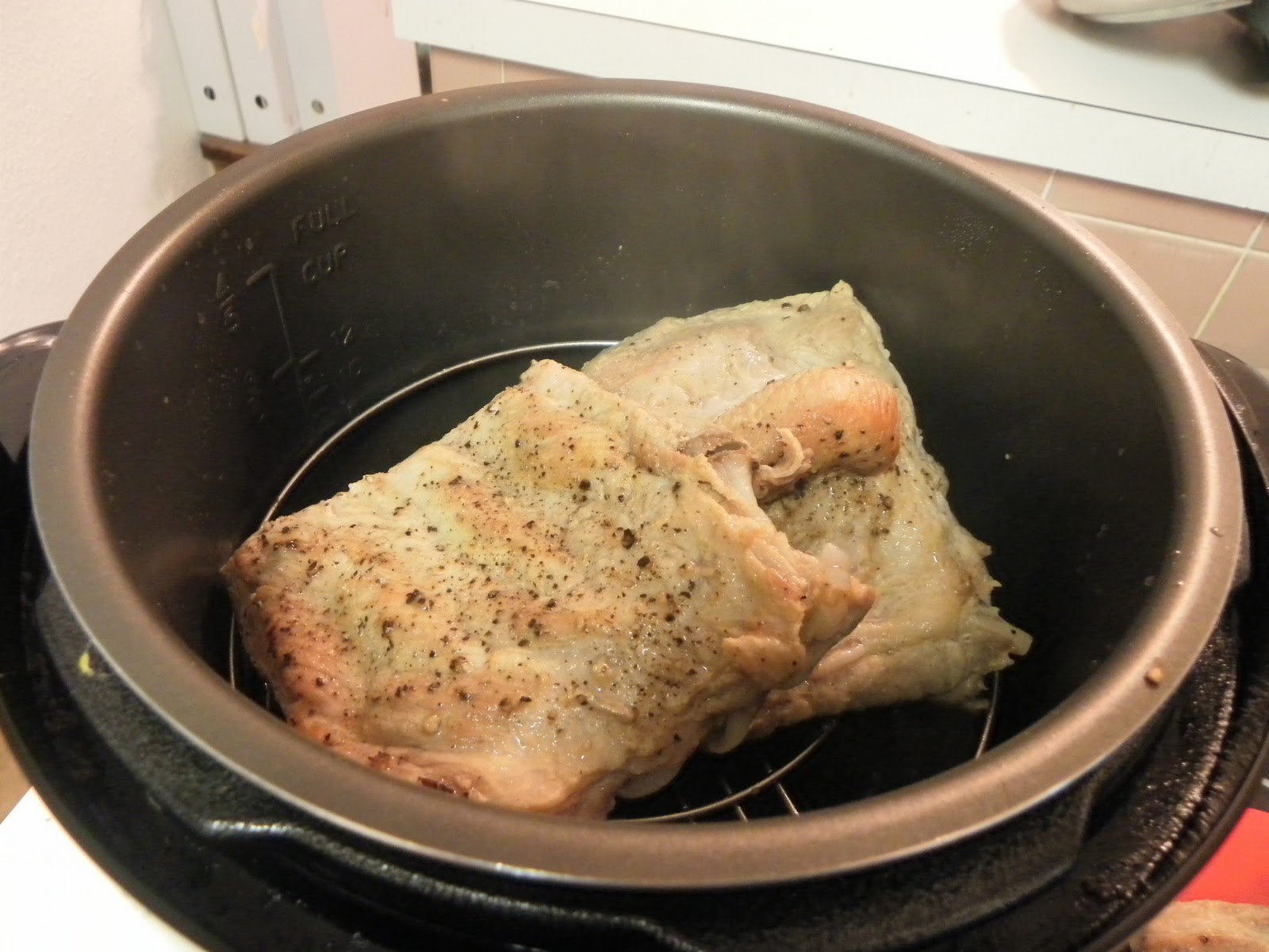 Tracy Cooks in Austin Pressure Cooker Pork Ribs (St. Louis Cut Ribs)