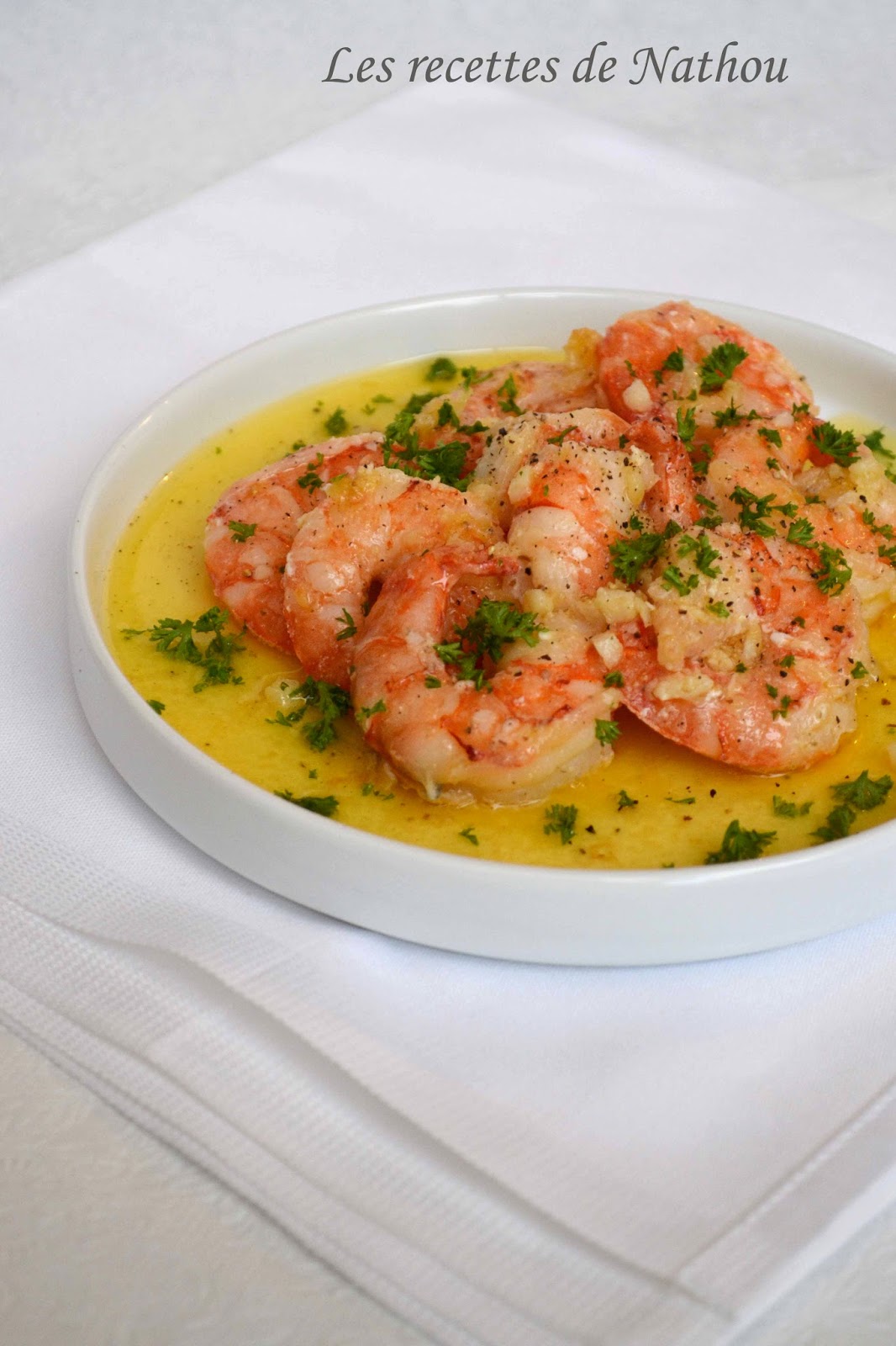 Ma cuisine au fil de mes idées... Scampis à l'ail