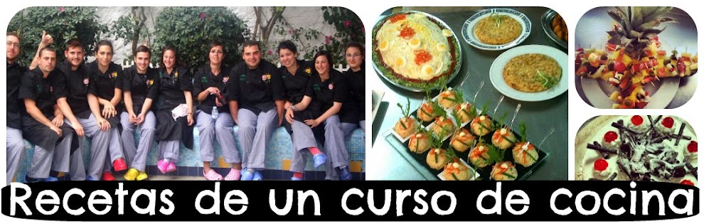 Recetas de un curso de cocina