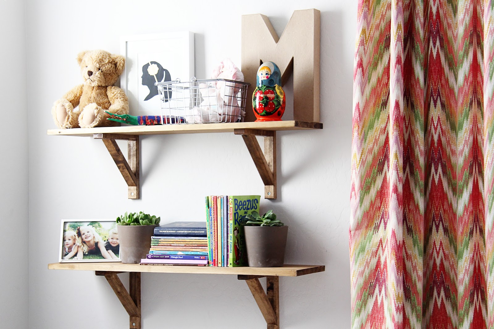 Natty by Design PolyStain DIY and Shelves for Madeline's Room