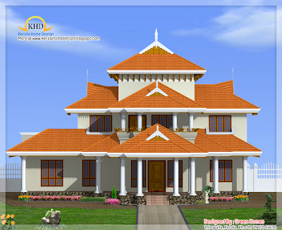 Kerala Style House Architecture - 372 Square meter (4000 SqFt.)- November 201
