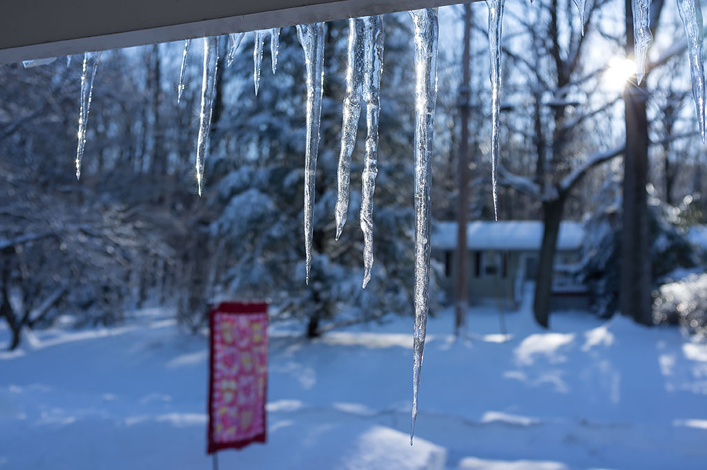 Icicles on the house 
