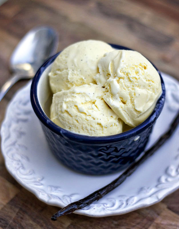 Homemade Vanilla Ice Cream Recipe (Churned w/ Vanilla Bean)