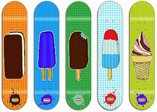 this is picture for skate board decks ice cream