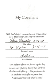 Covenant with Karen