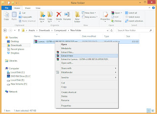 Selepas selesai meng extract file tadi. Doubleklik pada