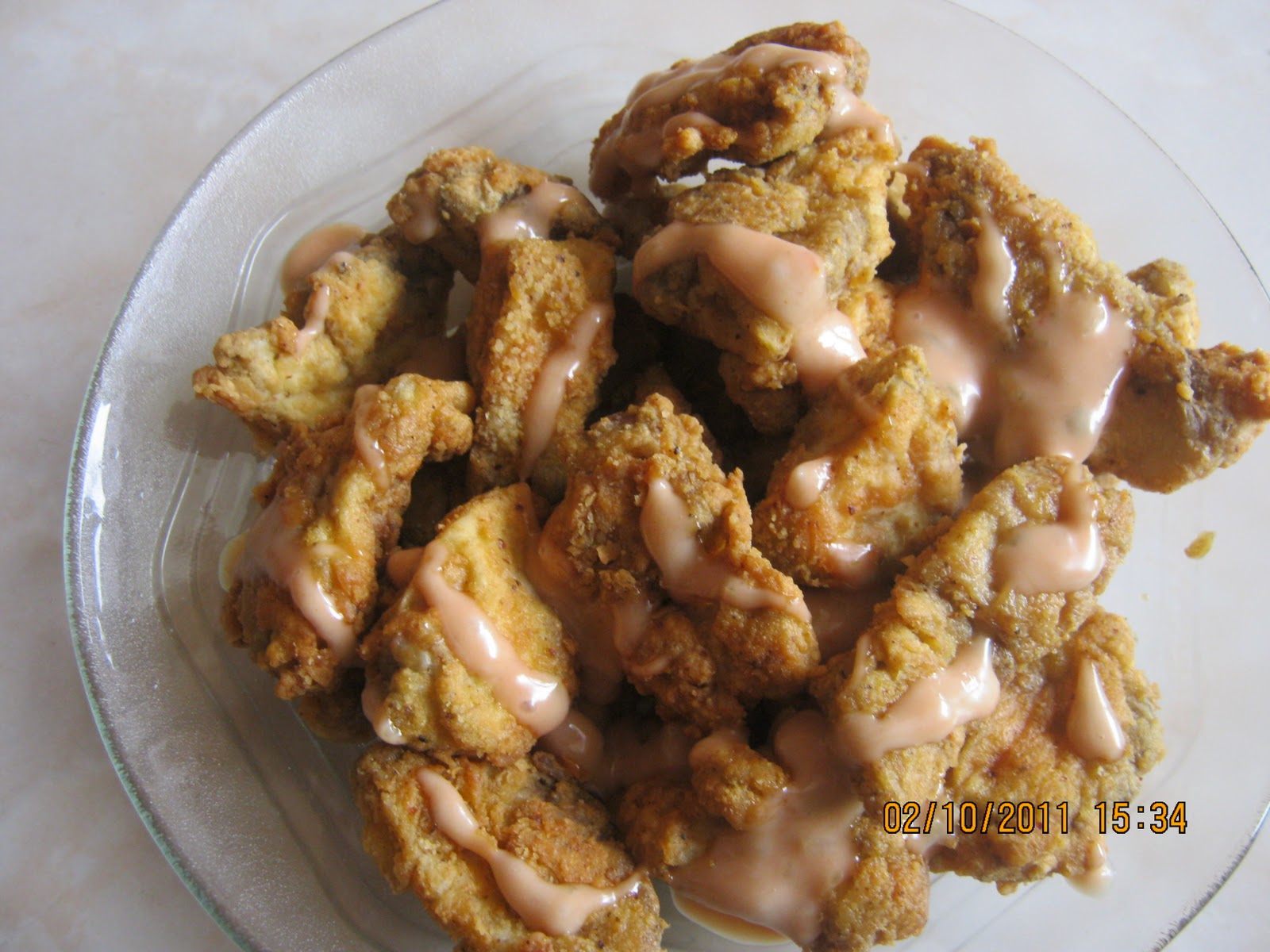 Deep Fried Cow Brain With Mayo Sauce
