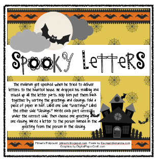 Pitner's Potpourri: Spooky Letters - Freebie