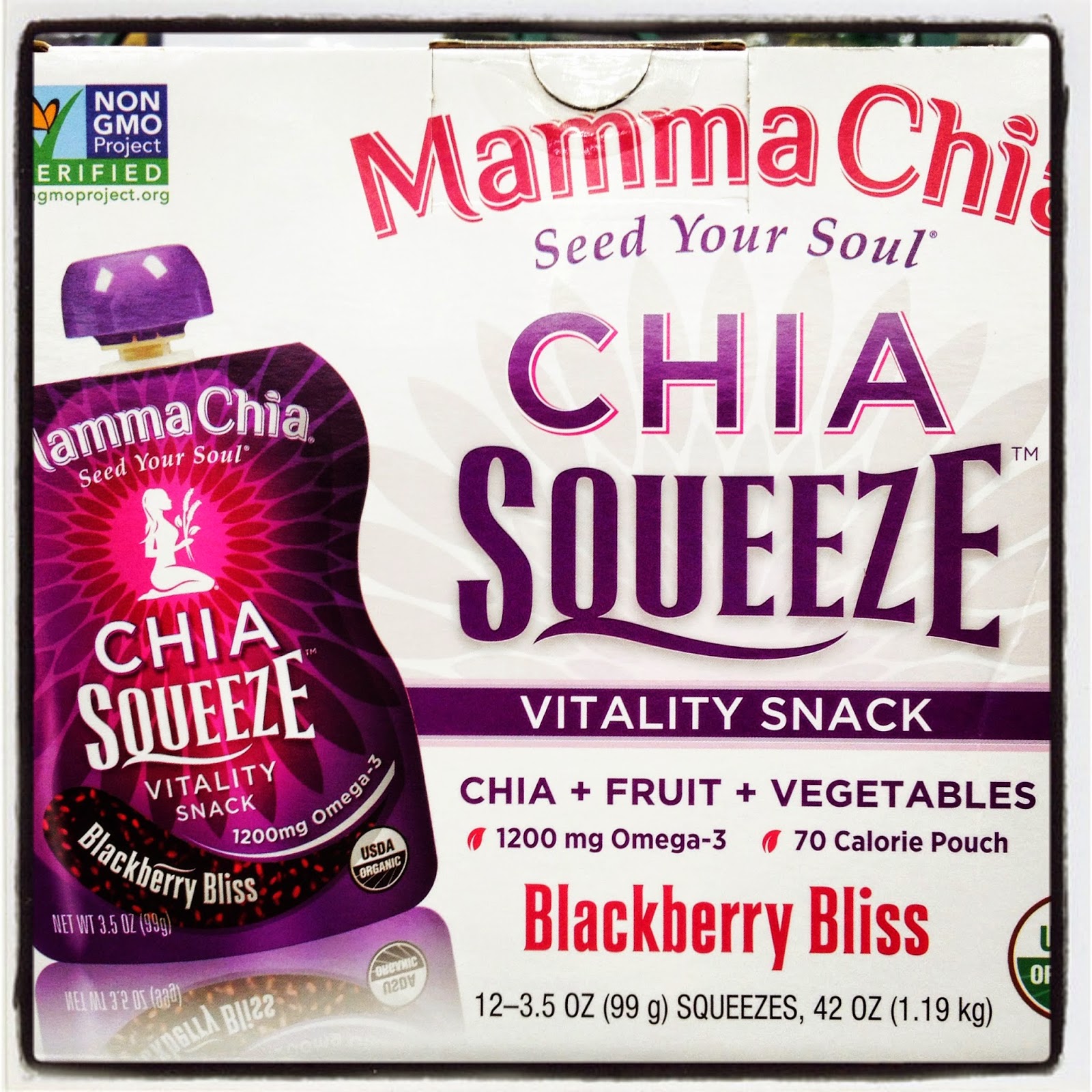 Mamma Chia Blackberry Bliss Chia Squeeze Vitality Snack Vegan Vegetarian Chia + Fruit + Vegetables
