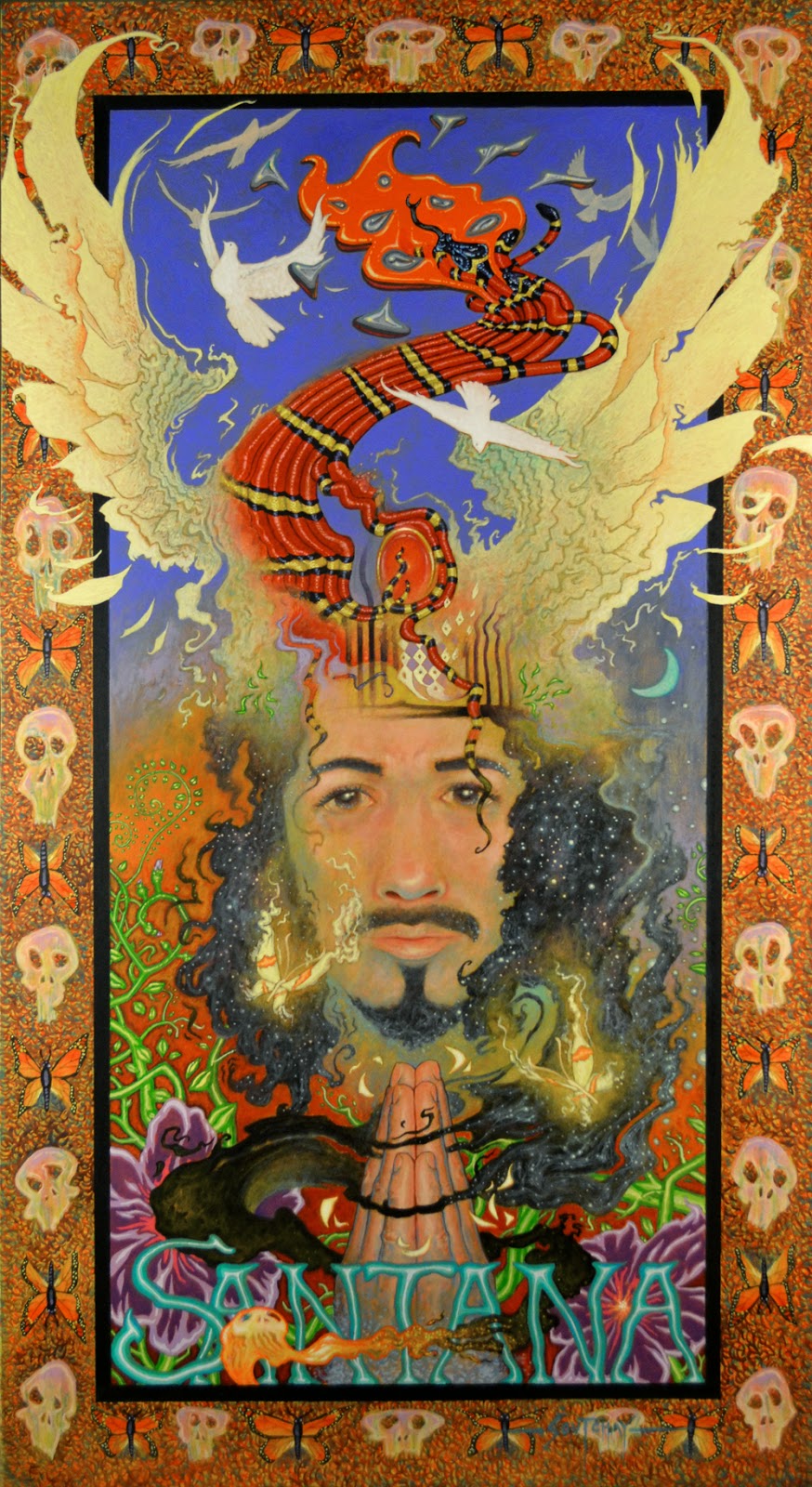 soutchay soungpradith Me and Carlos Santana