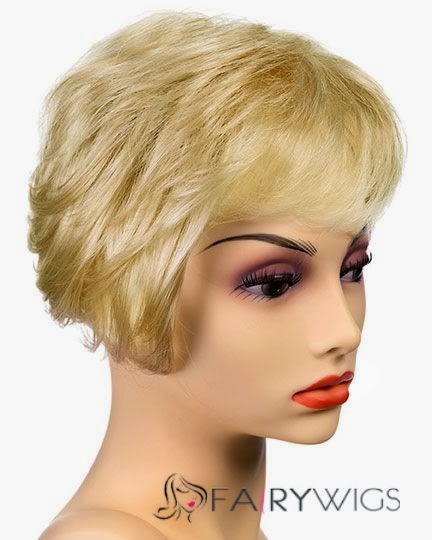 Wigs Online Store Natural Short Wavy Blonde 10 Inch Synthetic