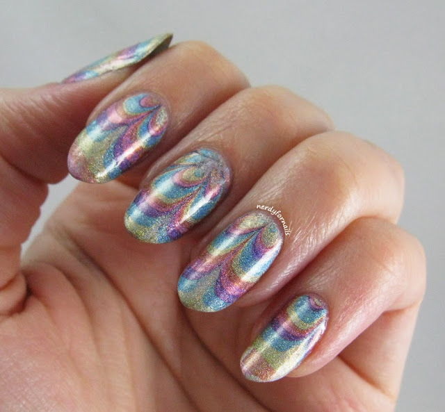 30 Days of Colour Challenge Holo Water Marble Color Club Halo Hues