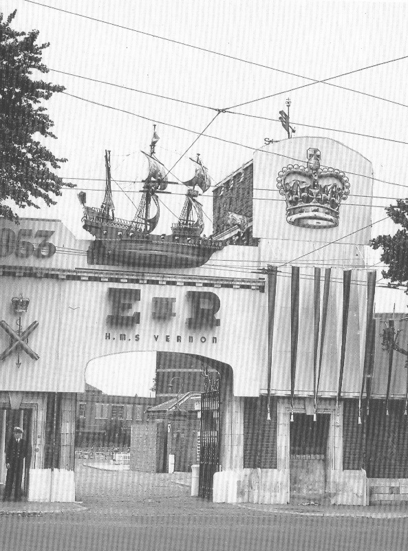 Coronation decorations HMS Vernon