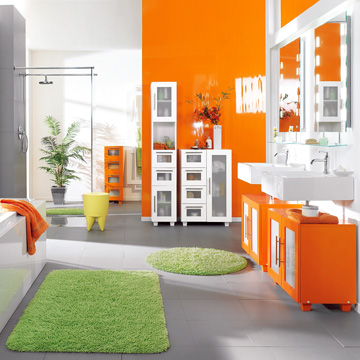 Fotos de baños color naranja - Colores en Casa
