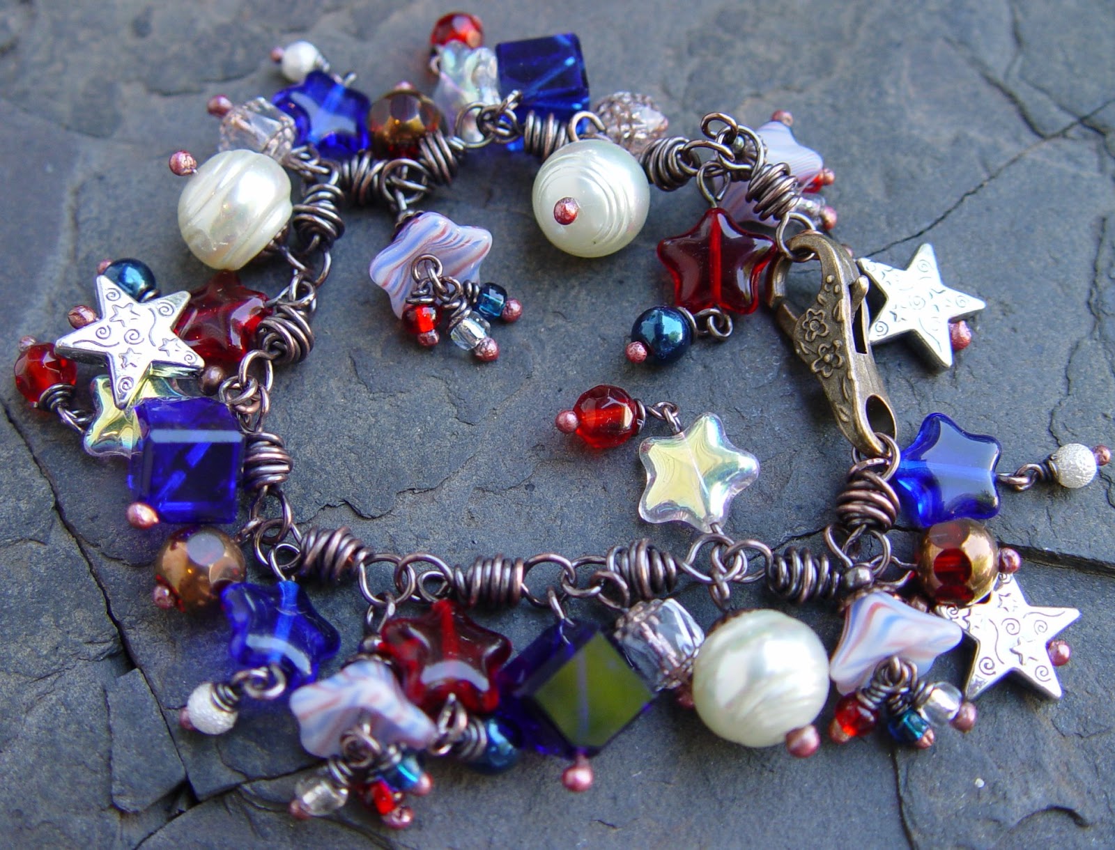 Jean A. Wells Handcrafted Artisan Jewelry Patriotic Jewelry 4th of