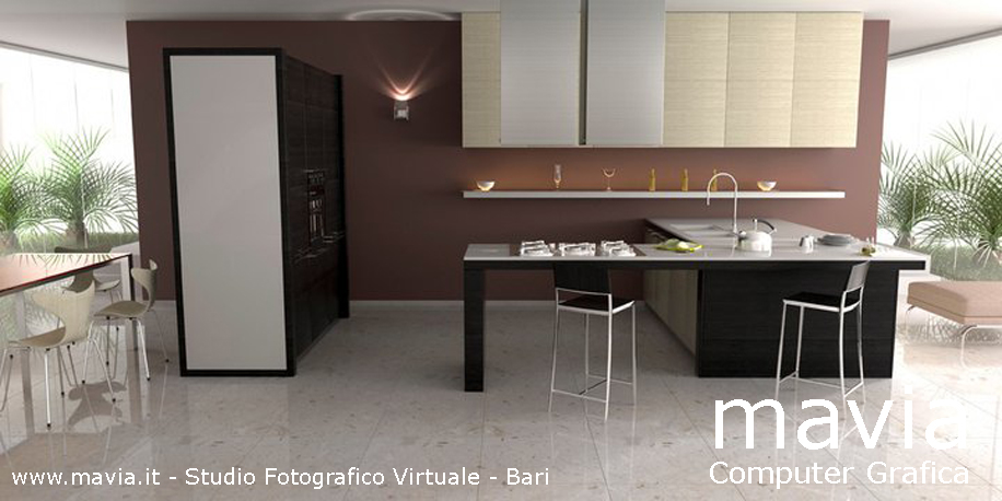 Esterni 3d,rendering 3d,architettura 3d: pavimenti rivestimenti marmo