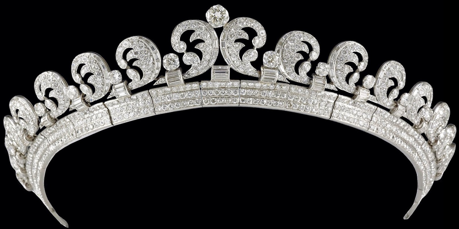 Tiara Mania Queen Elizabeth of the United Kingdom's Halo Scroll Tiara