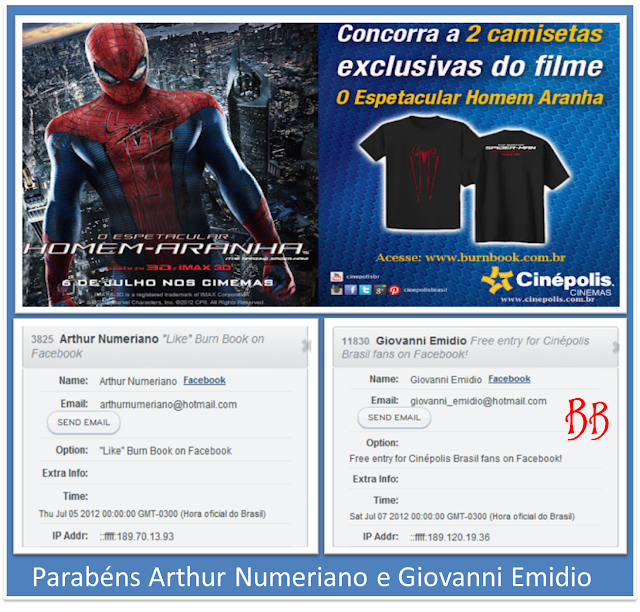 Resultado | Promo: Concorra a duas camisetas exclusivas do filme O Espetacular Homem-Aranha 2