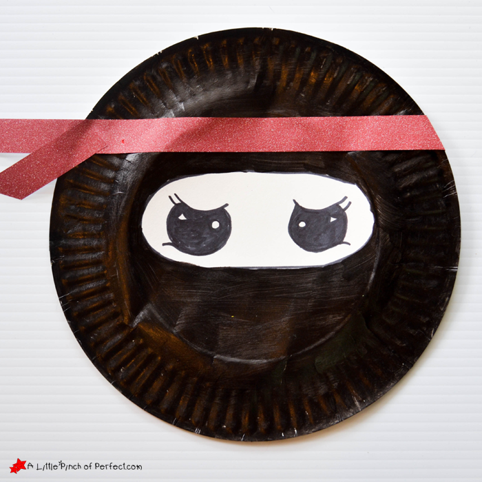 Ninja Paper Plate and Cardboard Tube Craft for Your Little Warrior A