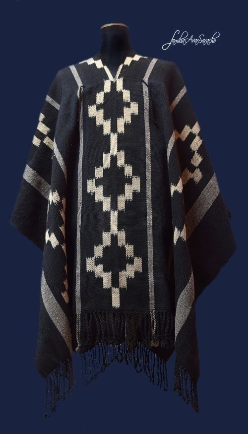 PONCHO ATADO Nº A017 - UN PAÑO TRAMA FINA, URDIMBRE FINA - CONSULTE STOCK