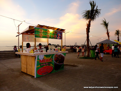 food stalls at Bacolod Baywalk