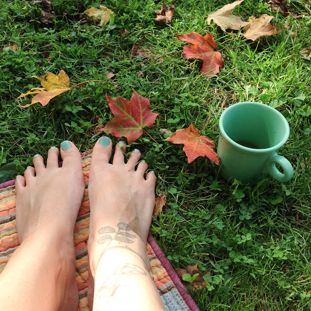 summer, autumn, colorful leaves, barefoot, garden, Anne Butera, My Giant Strawberry