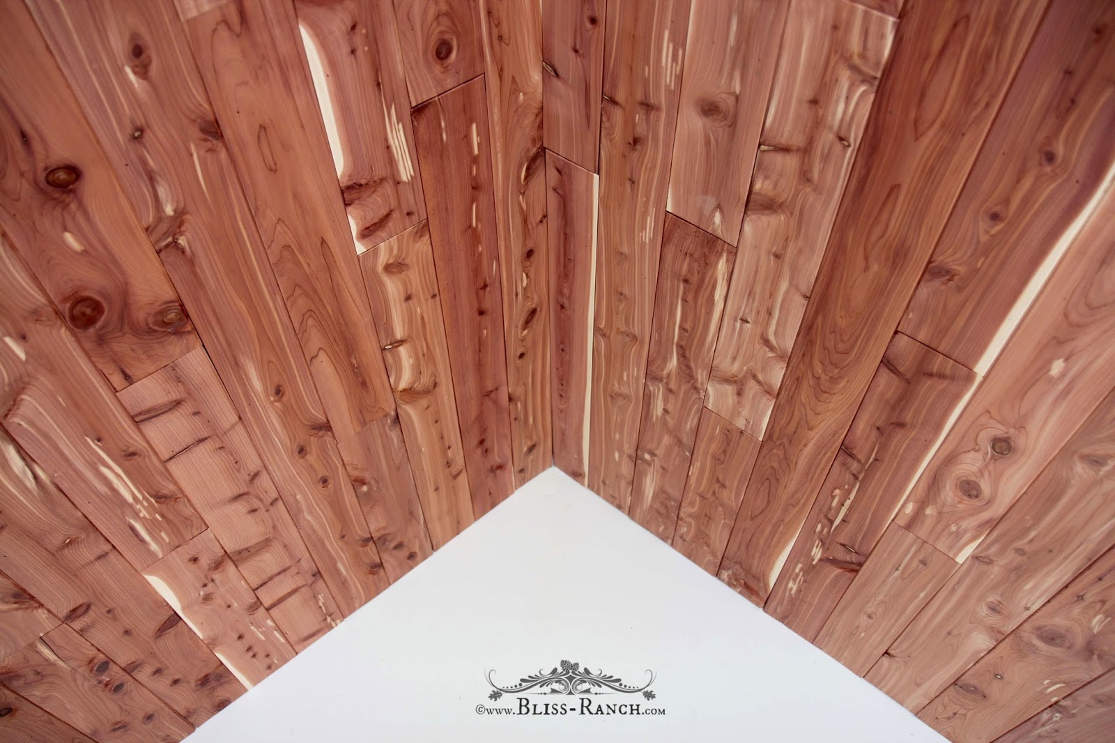 Bliss Ranch Cedar Planked Playhouse Ceiling