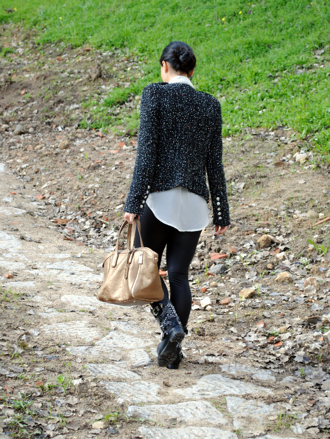 PEARLS & STUDS, DANIELA PIRES, FASHION BLOGGER, STREET STYLE, FASHION, ZARA BOOTS, FURLA BAG, LEATHER LEGGINGS, REBEL LIPSTICK MAC