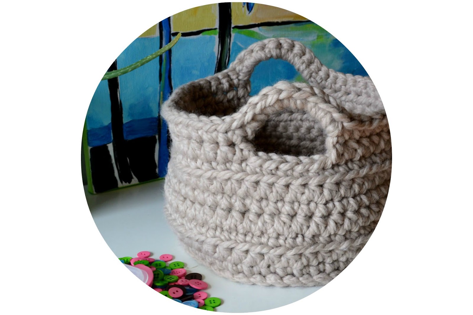Crochet in Color: Chunky Crocheted Basket Pattern