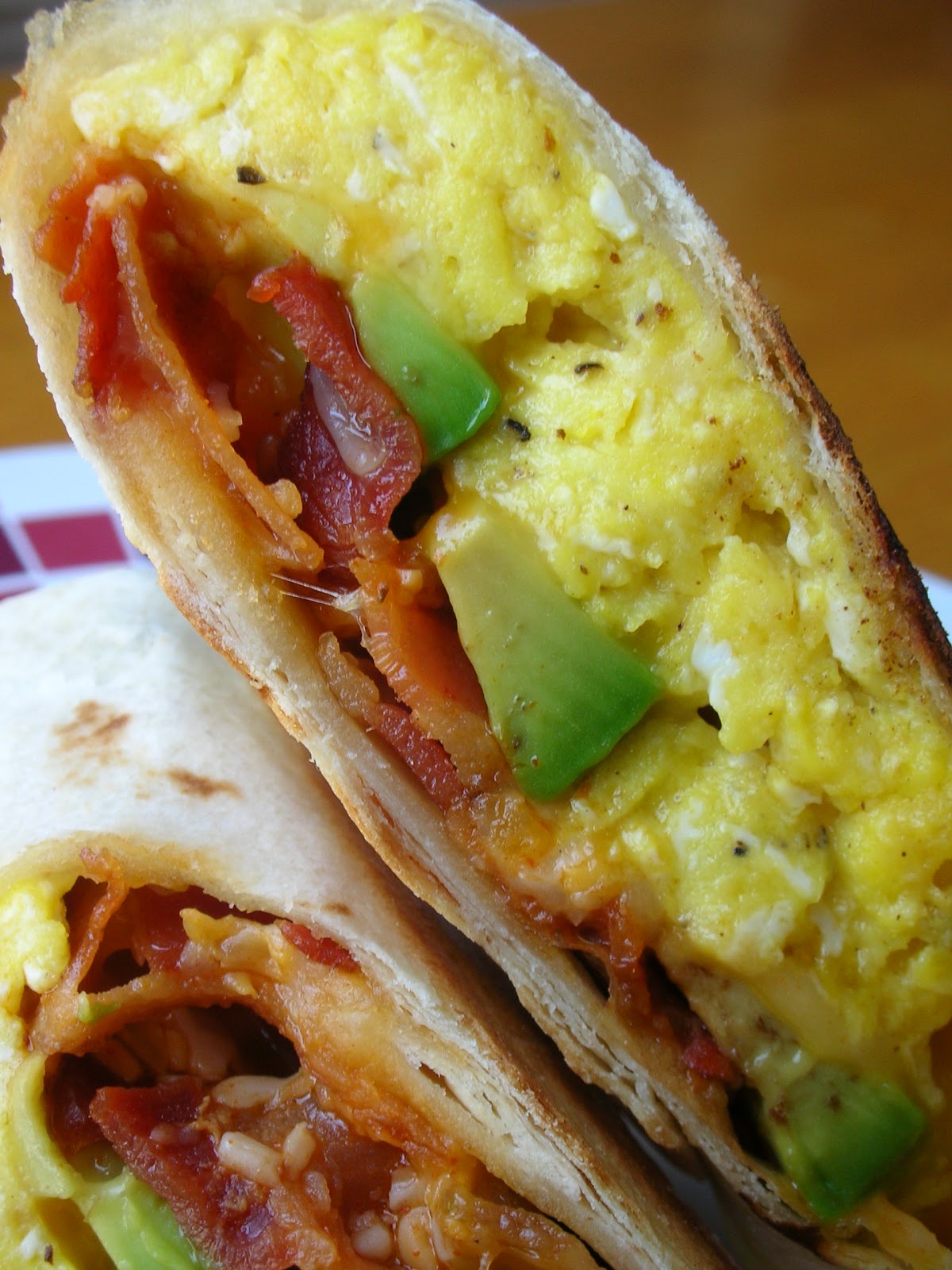 Basil AvocadoBacon Breakfast Wrap