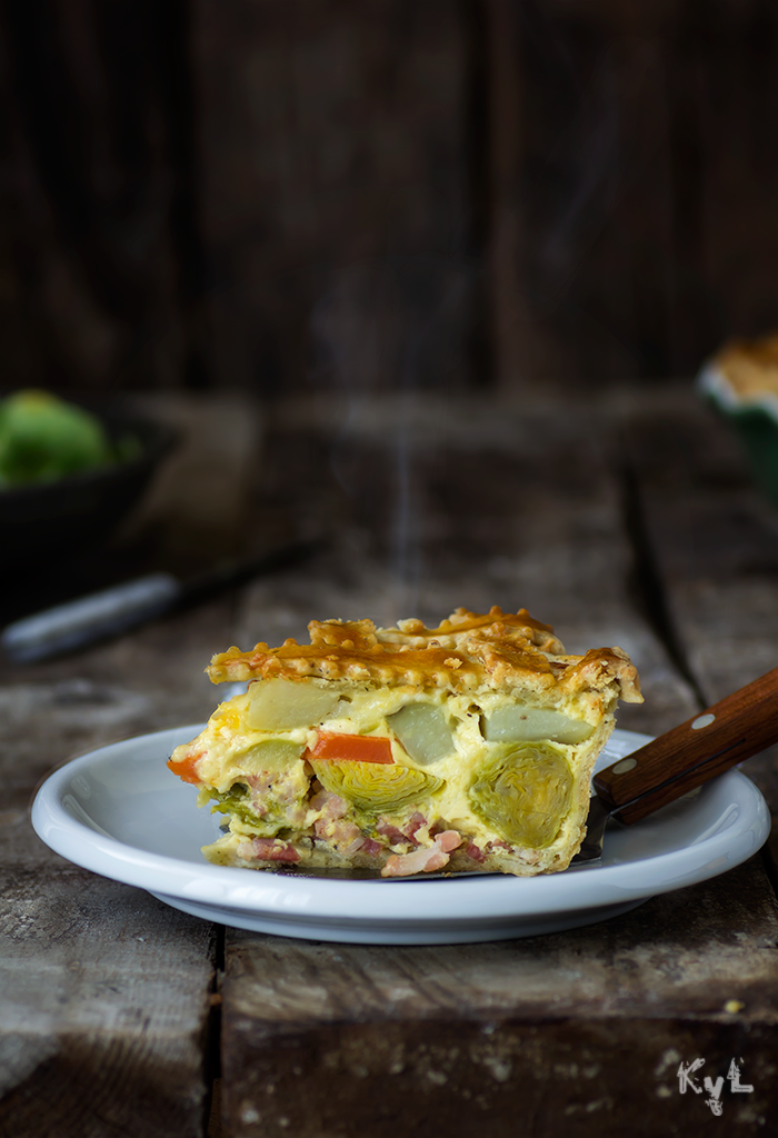 Kanela y Limón Quiche de coles de bruselas y beicon