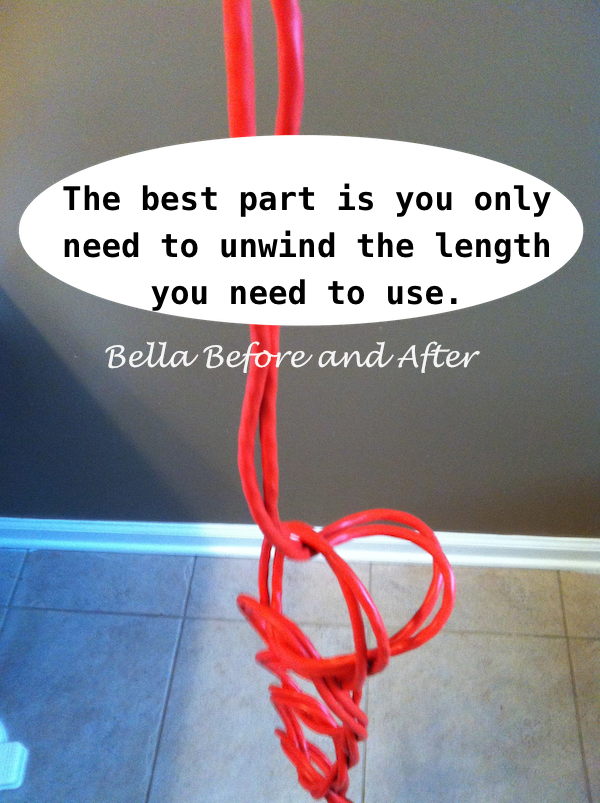 Bella Before and After QTip How to wrap an extension cord