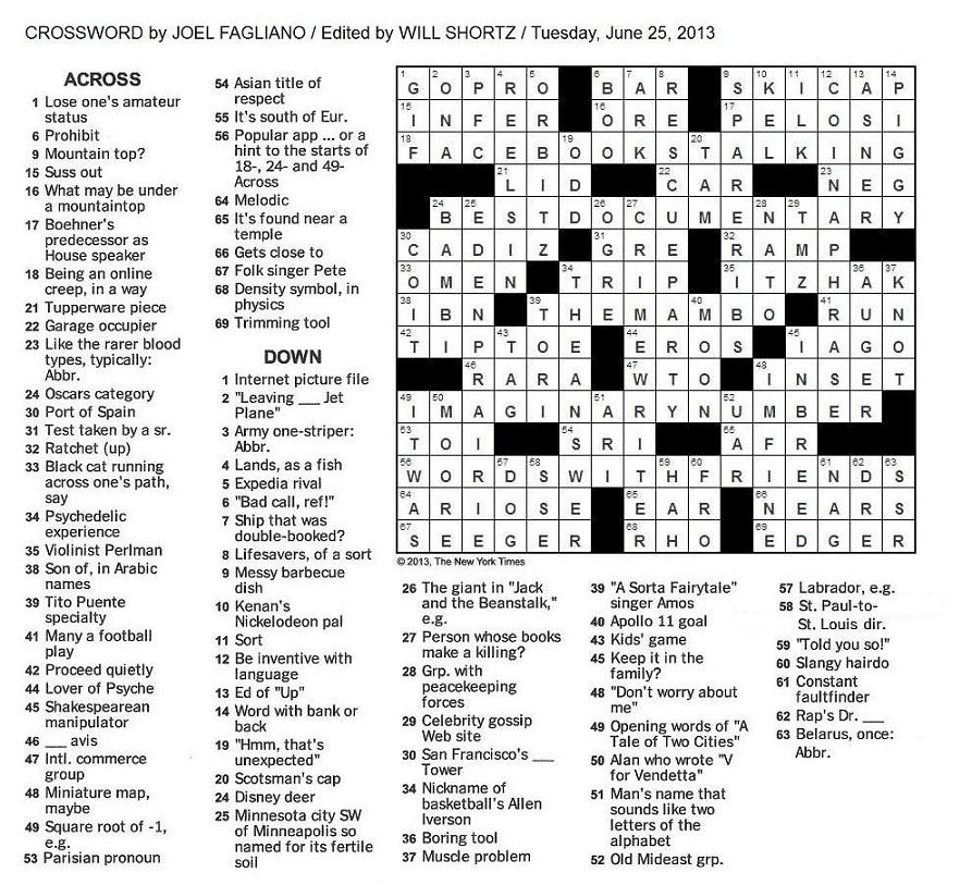 Diet Crossword Puzzles
