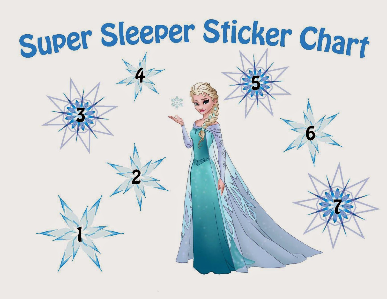 Queen Elsa 2 Sticker Chart