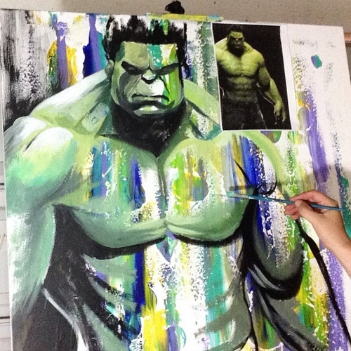 19-The-Hulk-Jonathan-Harris-Celebrity-Paintings-Images-and-Videos-www-designstack-co