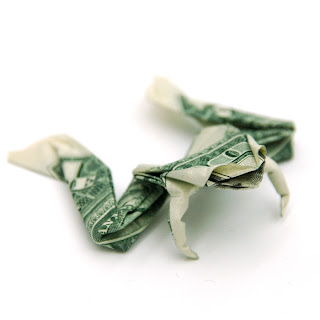 origami o  papiroflexia con billetes de dólar