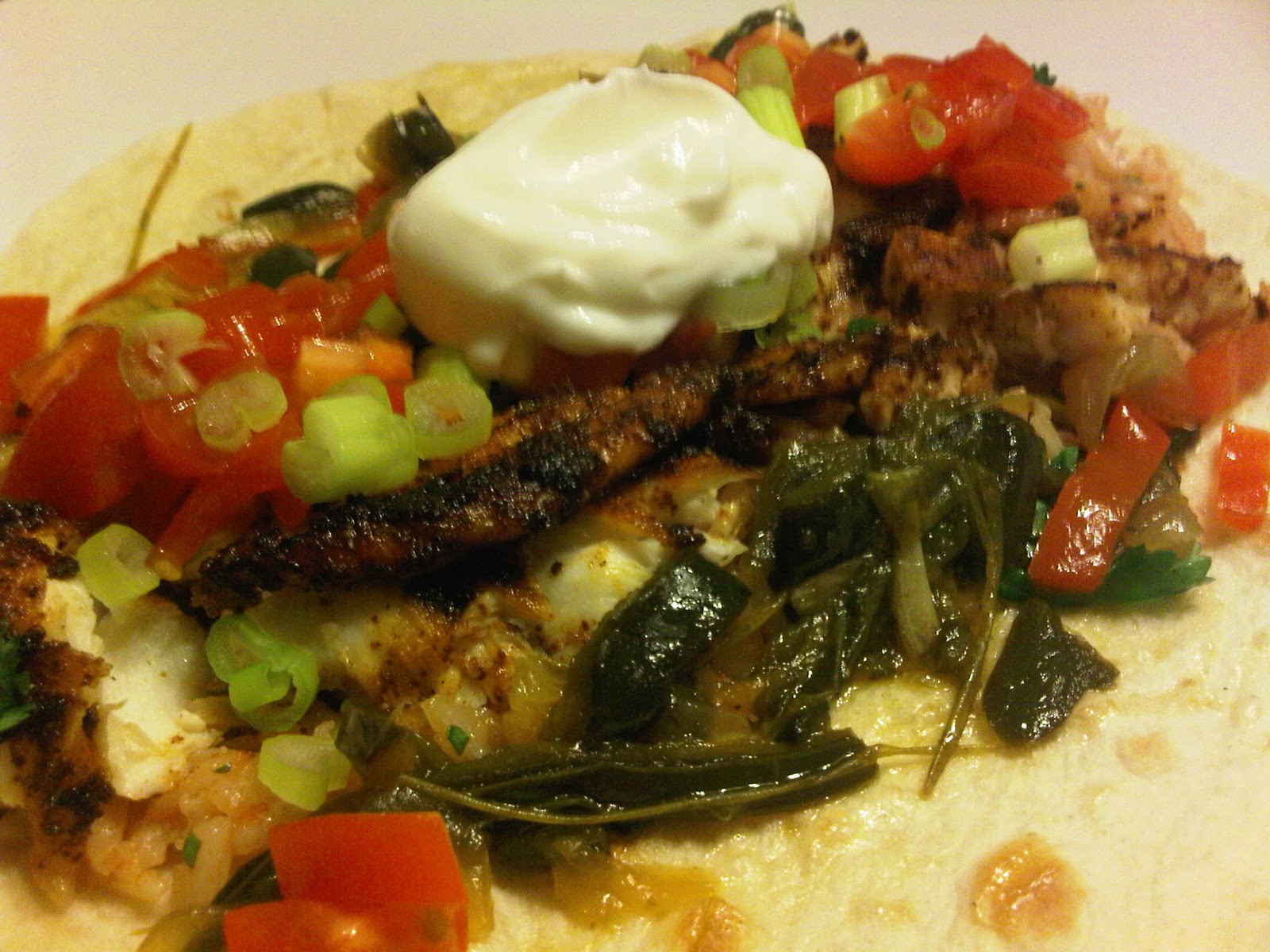 Blackened Tilapia makes for some most delicious FISH TACOS!