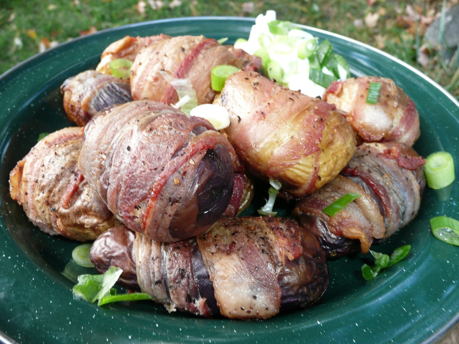 Everyday Dutch Oven Potatoes Wrapped in Bacon