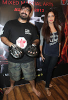 Shazahn P & Prateik Babbar at Gold Gym's Mixed Martial Arts