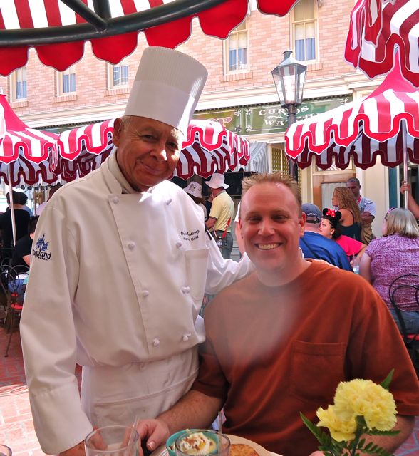 Disneyland Diva Carnation Cafe and a chef named Oscar.