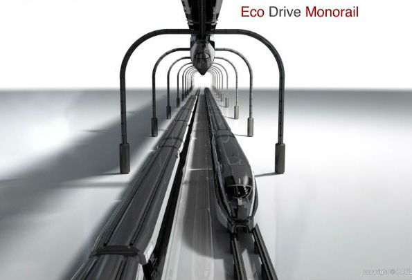 Future Eco Drive Monorail Concept