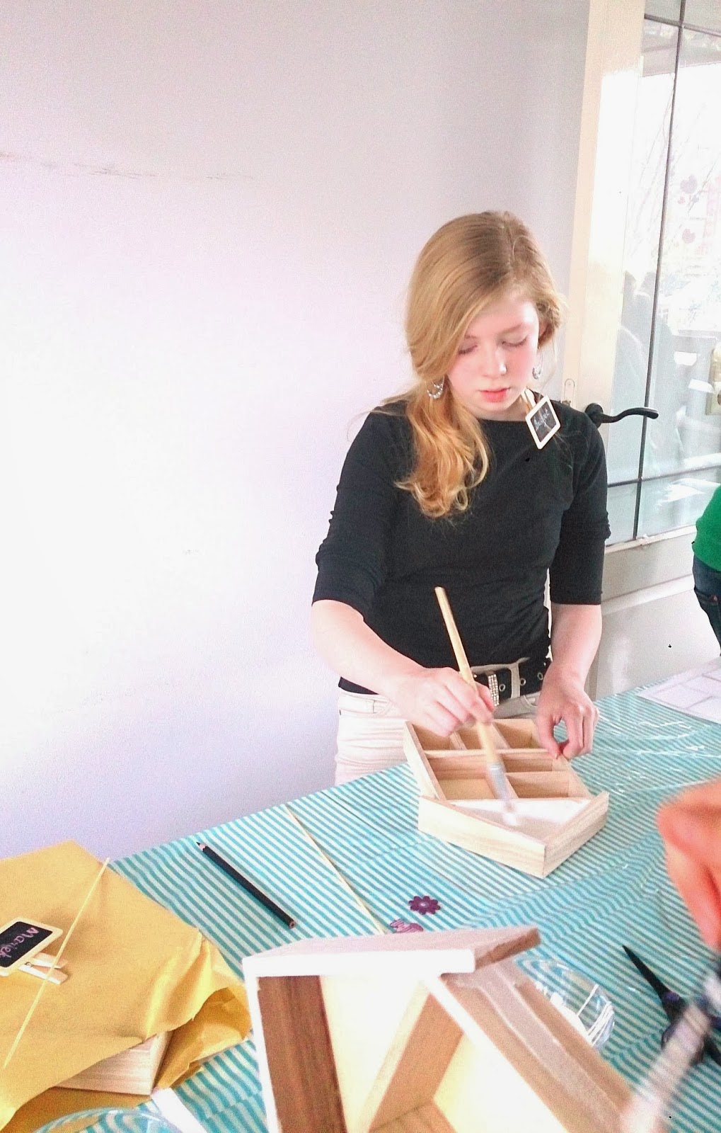 Collie collie: workshop letterbak versieren op bridget's kinderfeestje