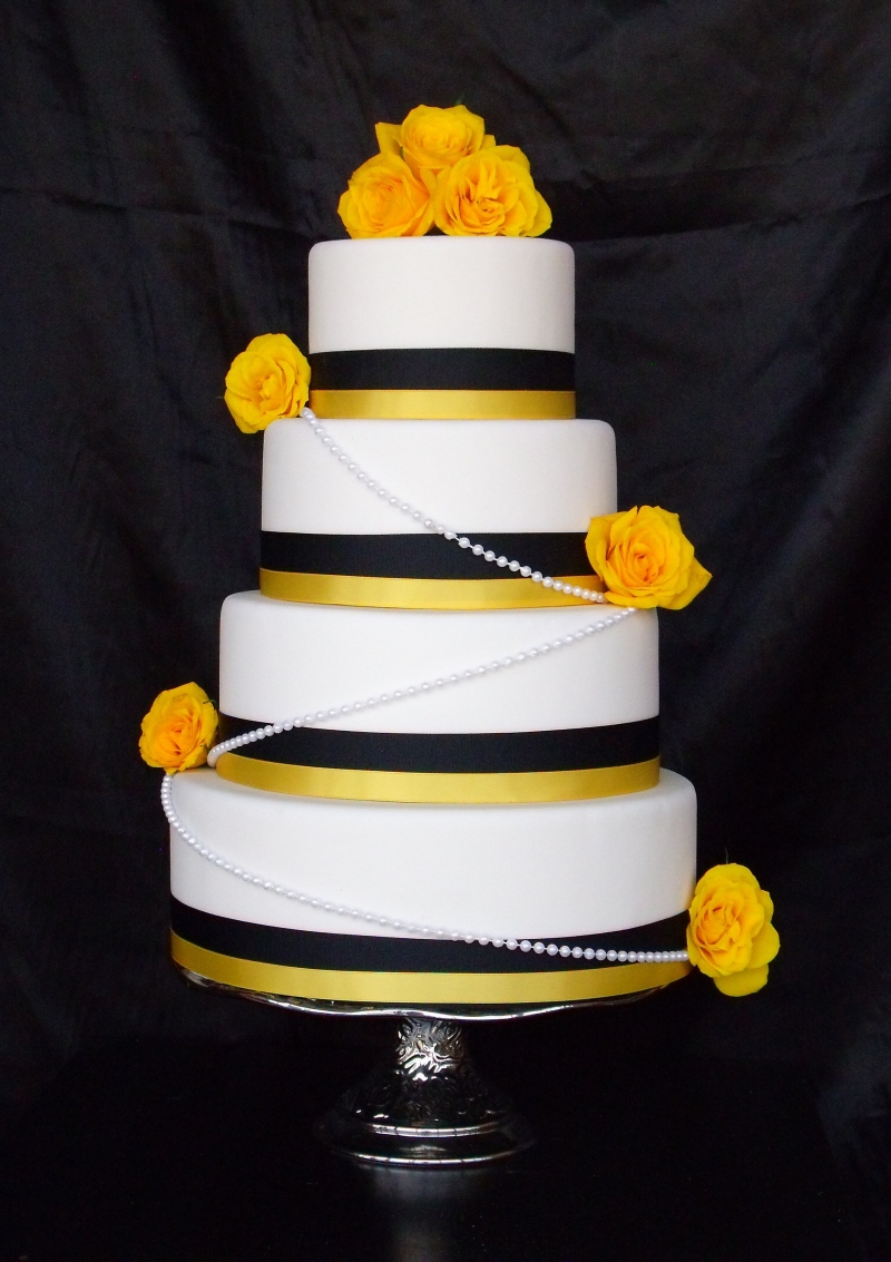 Black And Yellow Wedding Cakes